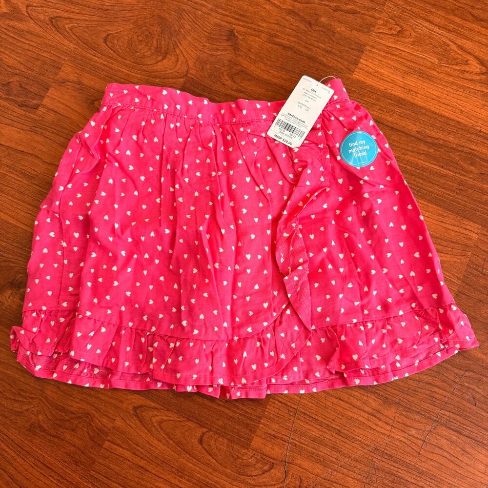 Carter's Girls 6-6X Pink Ruffle Heart Skort
